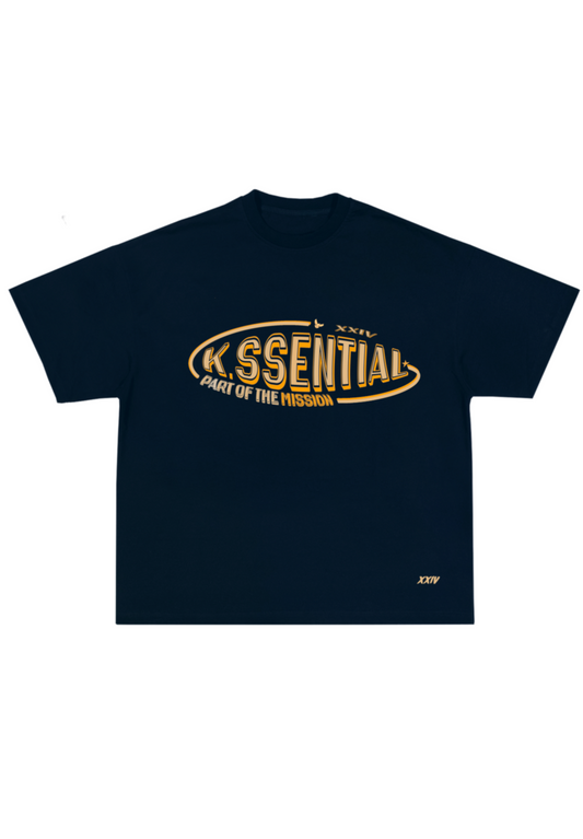 K.SSENTIAL Navy initial T-Shirt